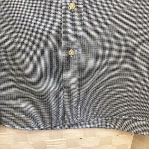 Vintage Polo Golf Ralph Lauren blue houndsooth button down Large - Picture 7 of 16